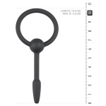 La Cuna Silicone Hollow Plug - Black silicone anal sex toy