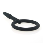 La Cuna Silicone Hollow Plug - Black silicone anal sex toy