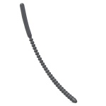 Image de la sonde dentelée Ø 0.80 en silicone, noire, flexible et confortable