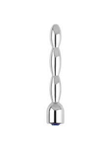 Image of the Diamond Style Urethra Jewellery Plug, transparent with an insertable length of 6cm