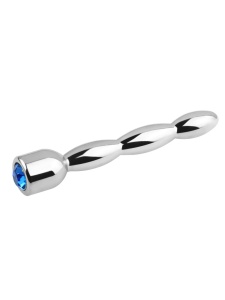 Image du Plug bijou d'urètre diamant Style, transparent avec une longueur insérable de 6cm