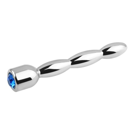 Image du Plug bijou d'urètre diamant Style, transparent avec une longueur insérable de 6cm