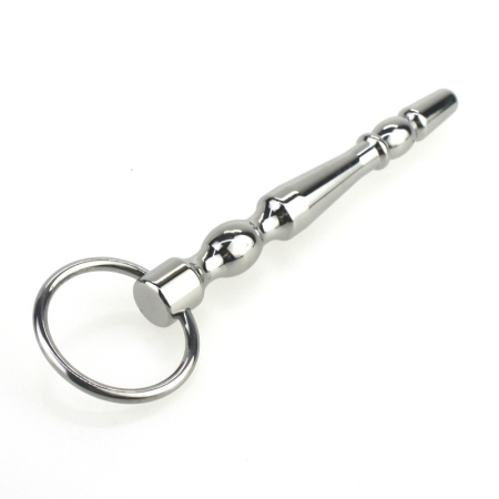Image of Super Nova stainless steel penis plug with acorn ring