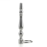 Image of Super Nova stainless steel penis plug with acorn ring