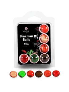 Boules brésiliennes lubrifiantes et parfumées 6 pièces