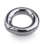 Image of the adjustable metal penis ring, size L, superbly chromed