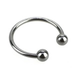 Image of the XL Stainless Steel Beaded Pressure Point Tassel Ring