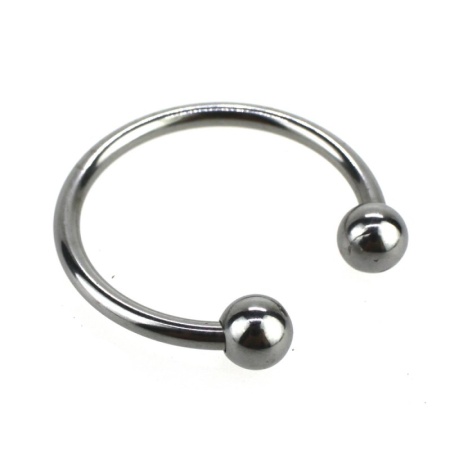 Immagine dell'anello XL in acciaio inox a pressione con perline e nappe