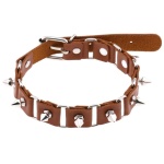 Image of BDSM Punk Piks Brown Necklace by FOY JEWELS