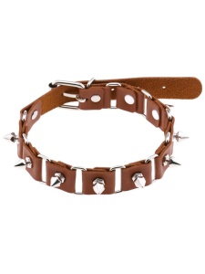Image of BDSM Punk Piks Brown Necklace by FOY JEWELS