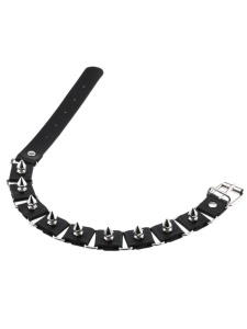 Collier BDSM Noir Punk Piks avec pointes en métal de la marque FOY JEWELS