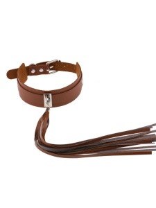 Extra Long Brown Pendant Necklace - Accessoire BDSM Tendance