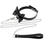 Collier et Laisse BDSM Papillon Noir par JOY JEWELS