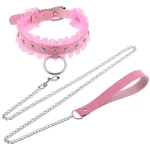 Collier à anneau et Laisse Rose de la marque JOY JEWELS - Accessoire BDSM