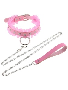 JOY JEWELS Pink Ring Necklace and Lead - BDSM Accessory