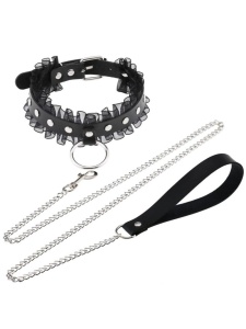 JOY JEWELS black ring necklace and BDSM lead