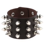 Image of the JOY JEWELS Black BDSM Bracelet with Elegant Rivets