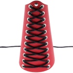 Bracelet BDSM rouge en faux cuir ajustable, élégant et résistant