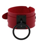 Image of Red Adjustable Faux Leather BDSM Bracelet by Joy JEWELS
