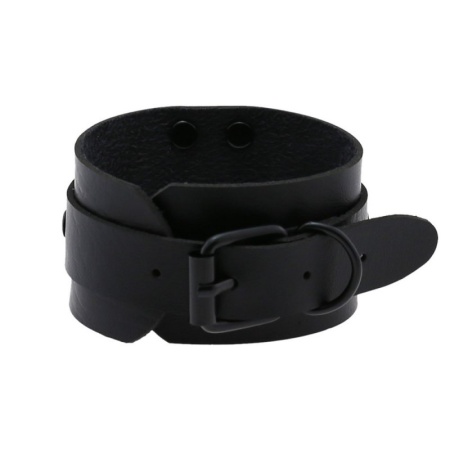 Image of BDSM Bracelet Metal Ring Black Adjustable by Emp