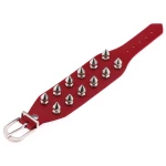 Rotes BDSM-Armband aus Kunstleder mit Nieten, perfekt verstellbar