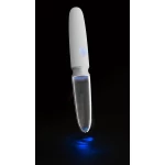 Abbildung des Liaison Straight LED Vibrators aus Silikon und Glas