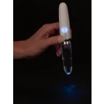 Abbildung des Liaison Straight LED Vibrators aus Silikon und Glas