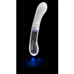 Vibromasseur Point G Lumineux en Verre et Silicone de Liaison