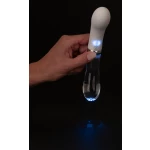 Vibromasseur Point G Lumineux en Verre et Silicone de Liaison