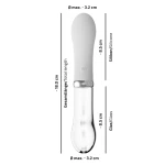 Vibromasseur Point G Lumineux en Verre et Silicone de Liaison