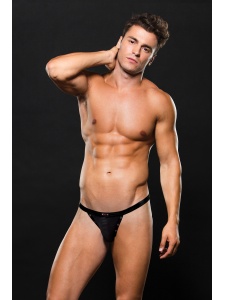 Man wearing the Envy Menswear black thong