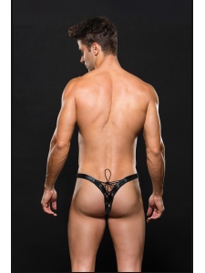 Man wearing the Envy Menswear black thong