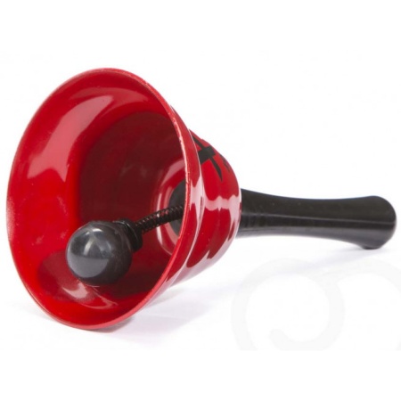 Rote Metallglocke mit Aufdruck 'Ring for Sex', hergestellt von Ozzé