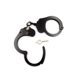 Image of metal handcuffs Mister B Cuff Double Lock for BDSM