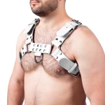 White leather harness by THE RED, BDSM accessory
