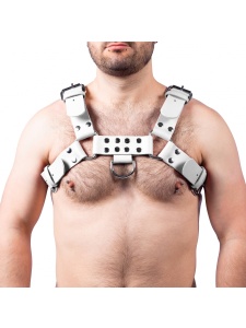 White leather harness by THE RED, BDSM accessory