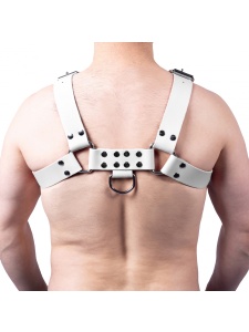 White leather harness by THE RED, BDSM accessory
