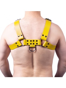 Image of THE RED Buckle yellow leather harness
