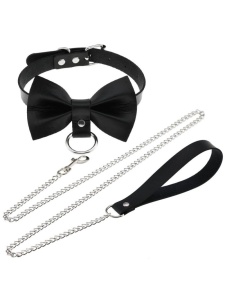 Black Butterfly BDSM Collar and Lead by JOY JEWELS