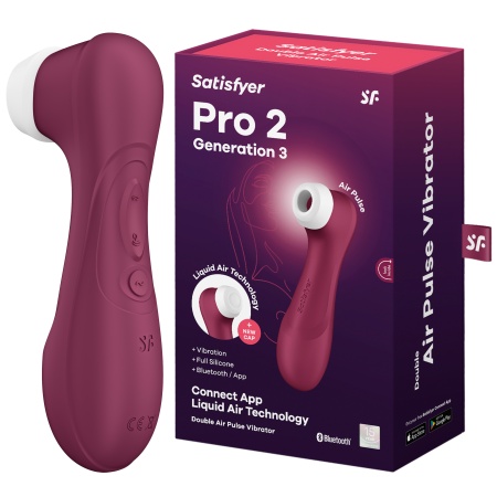 Image of the Satisfyer Pro 2 Generation 3 Clitoral Stimulator with Bluetooth application