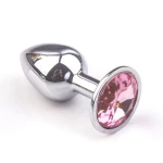 Immagine del plug anale in metallo brillante OHMAMA Rosa S