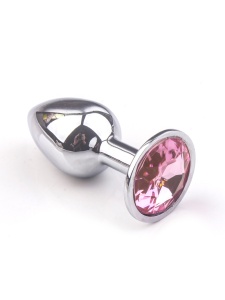 Immagine del plug anale in metallo brillante OHMAMA Rosa S