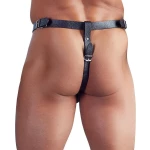Adjustable thong with penis ring and anal plug from Bad Kitty