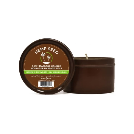 Organic and Vegan 3 in 1 Massage Candle - Naked in the Woods by Earthly Body