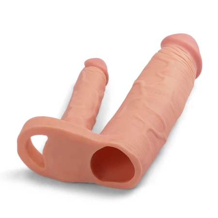 Image showing Lovetoy's Double Pleasure Penis Sleeve, designed to increase pleasure and provide double penetration
