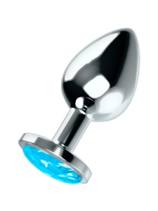 Plug anale in metallo blu chiaro di OHMAMA