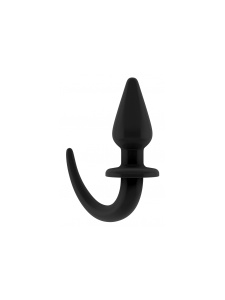Abbildung des BDSM Hundeschwanz Plugs Aua, schwarzes Sextoy aus TPE