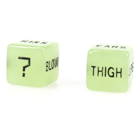 Phosphorescent Love Dice for erotic foreplay games