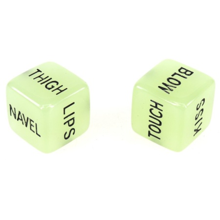 Phosphorescent Love Dice for erotic foreplay games