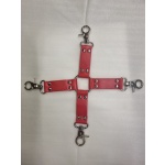 Croce bondage in PVC rosso per il bondage BDSM